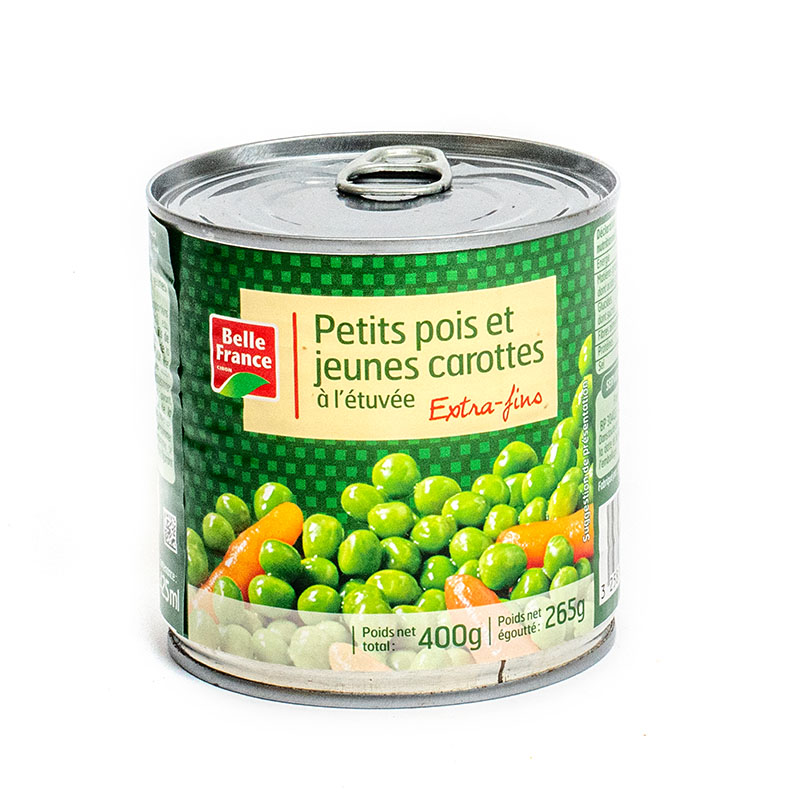 BELLE FRANCE Petits Pois Et Carottes Extra Fins 400g