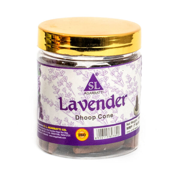 SL AGARBATTI Dhoop Cone Lavneder X12 Cups